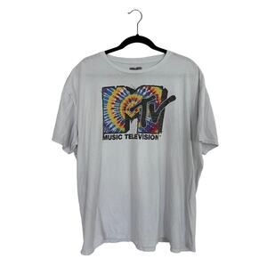 MTV White T Shirt Mens Size 2XL Cotton 2019